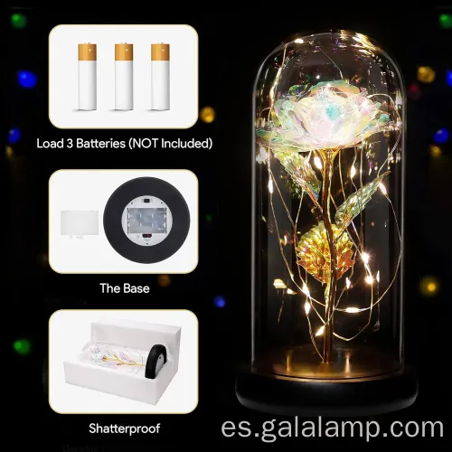 Galaxy Rose en Glass Dome Eternal Rose Regalo